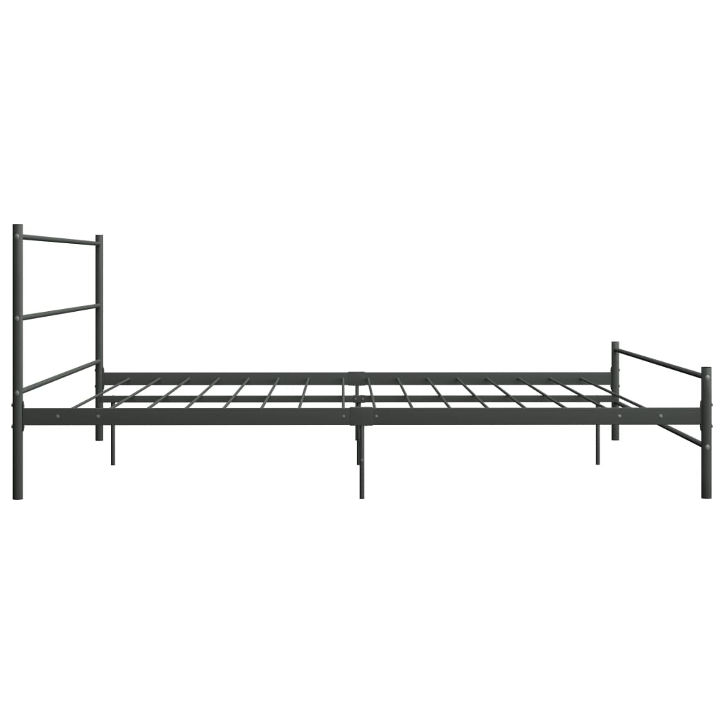 284687 vidaXL Bed Frame without Mattress Grey Metal 200x200 cm
